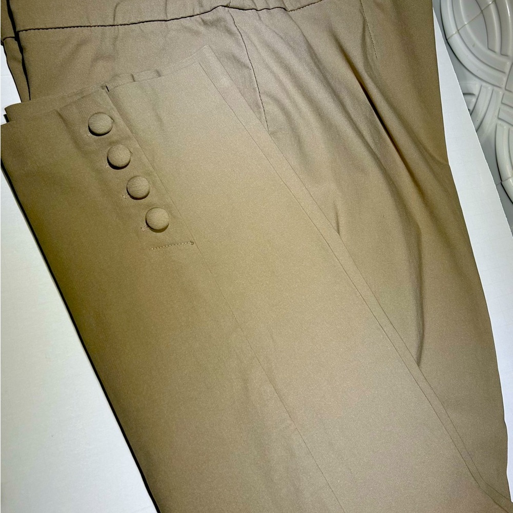 Roz&Ali Women’s Khaki Stretch Trousers Stylish
